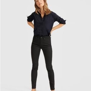 EVERLANE Women's 28 High Rise Skinny Jeans Black Ankle Pants